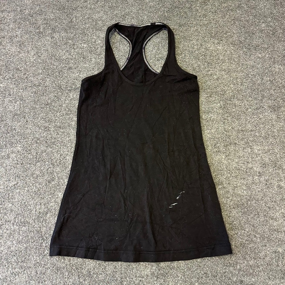 Lululemon Tank Top Womens Size 4 Black Racerback Slim Fit Athletic Yoga Fair
